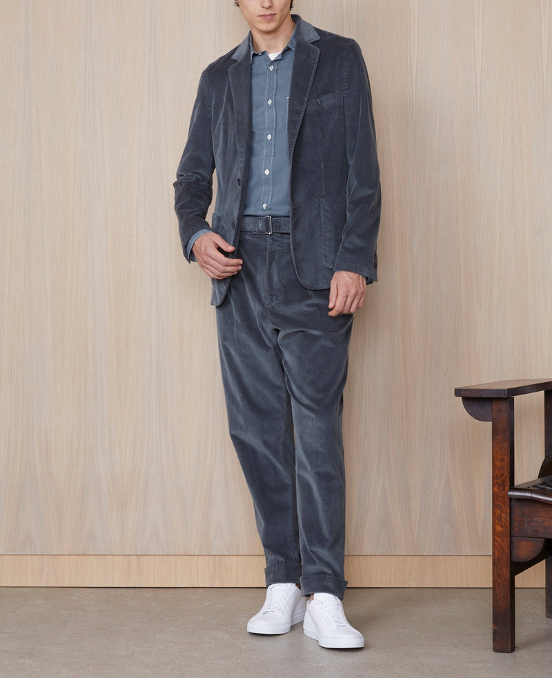 Tlg Veste 375 Jkt Gmtdye Itl Co Md Cord - Charcoal