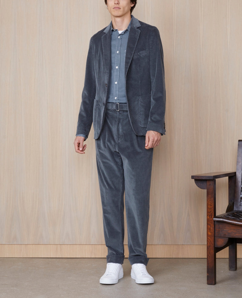 Tlg Veste 375 Jkt Gmtdye Itl Co Md Cord - Charcoal