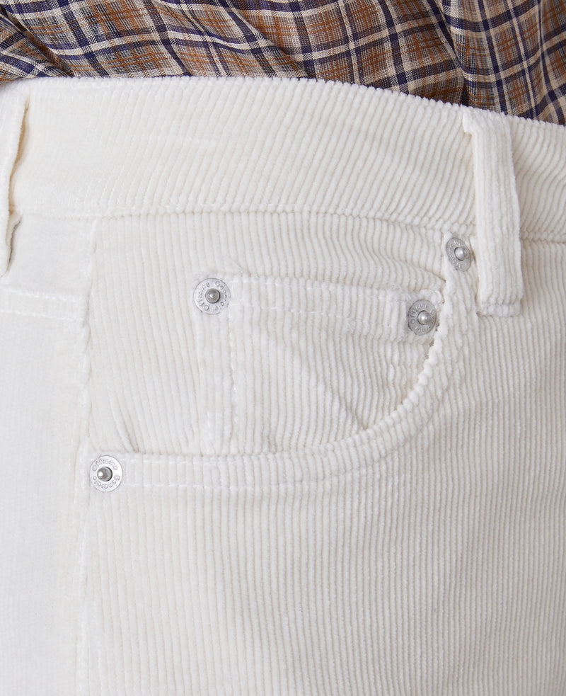 Jeans Romy 5Pkt Itl Gmtdye Cord Co - Cream