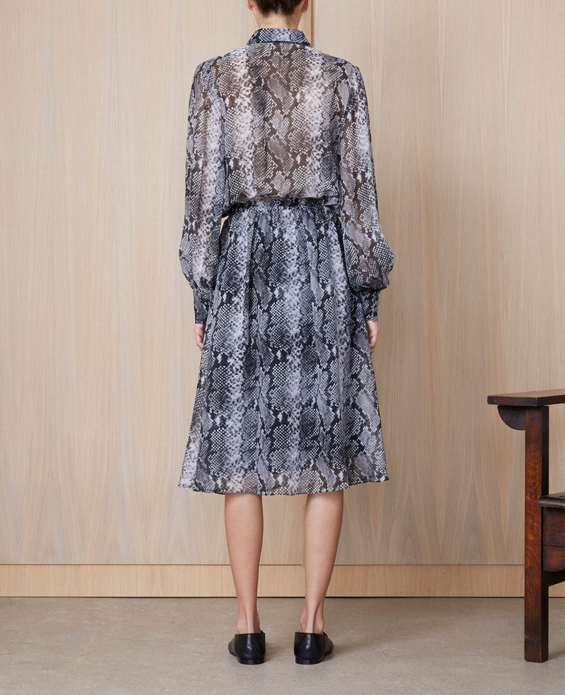 Robe + Elna Drs Snake Pr Itl Vi - Grey/White