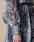 Robe + Elna Drs Snake Pr Itl Vi - Grey/White