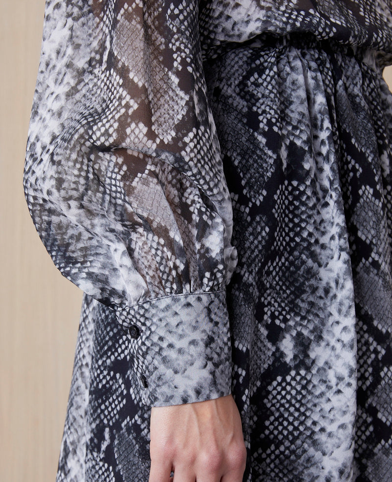 Robe + Elna Drs Snake Pr Itl Vi - Grey/White