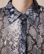 Robe + Elna Drs Snake Pr Itl Vi - Grey/White