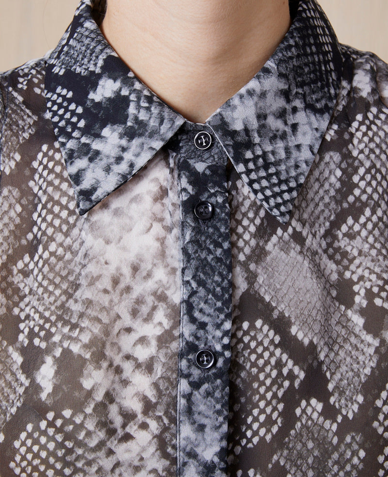Robe + Elna Drs Snake Pr Itl Vi - Grey/White
