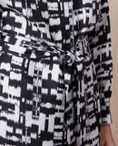 Robe + Bonnie Drs Itl Twill Silk - Black/White