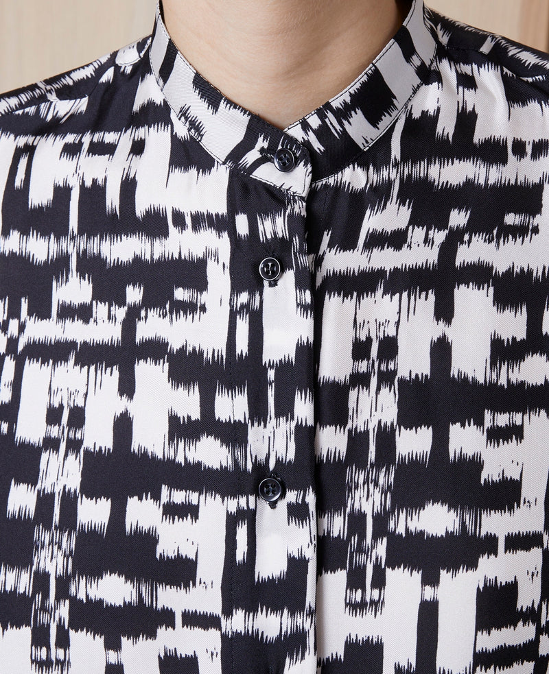 Robe + Bonnie Drs Itl Twill Silk - Black/White