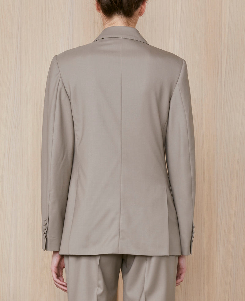Tlg Veste Charlene Fpkt Itl Worsted Wo - Tan