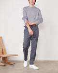 T-Shirt Benny Manches Longues - Gris Chiné Clair - Homme