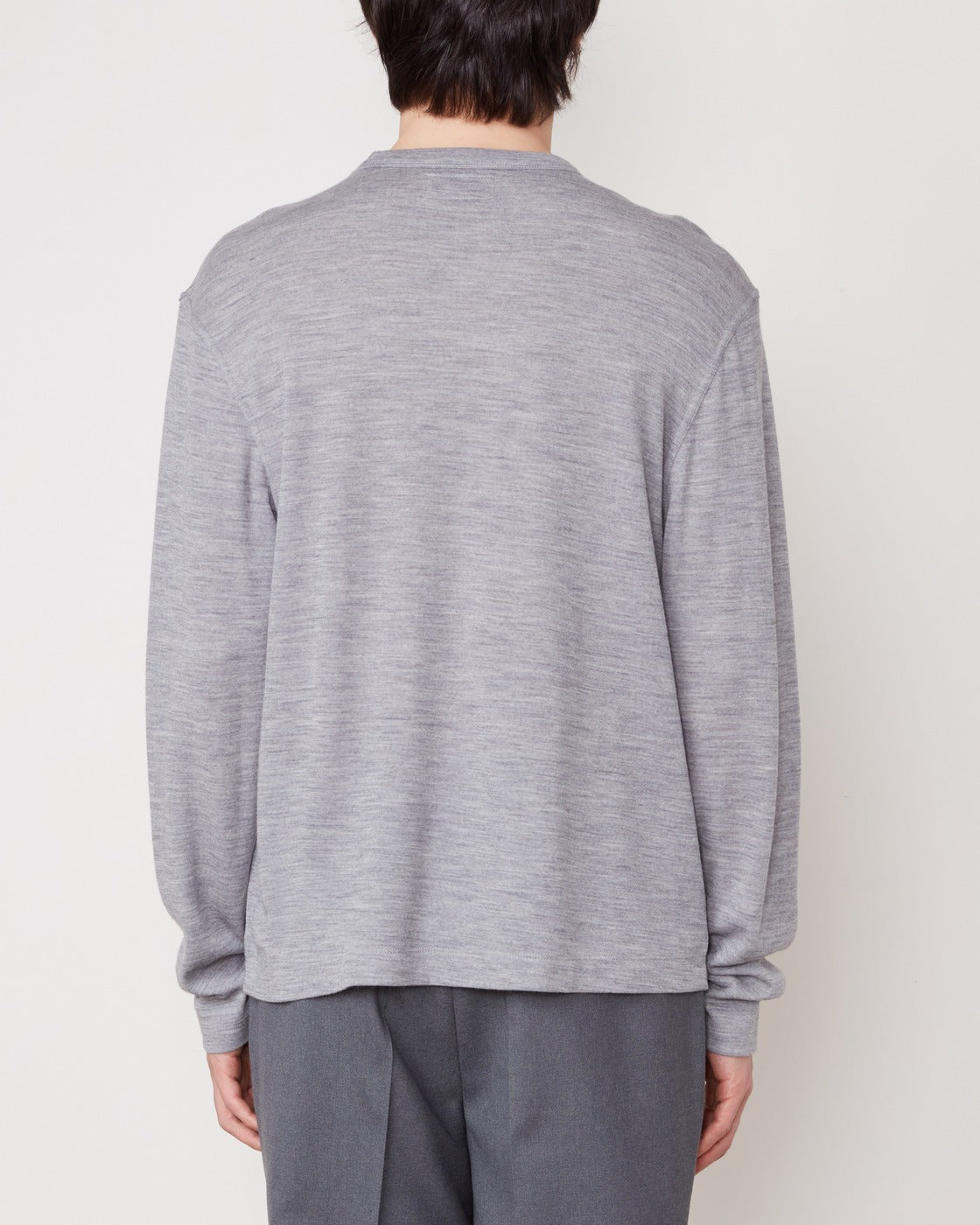 T-Shirt Benny Manches Longues - Gris Chiné Clair - Homme