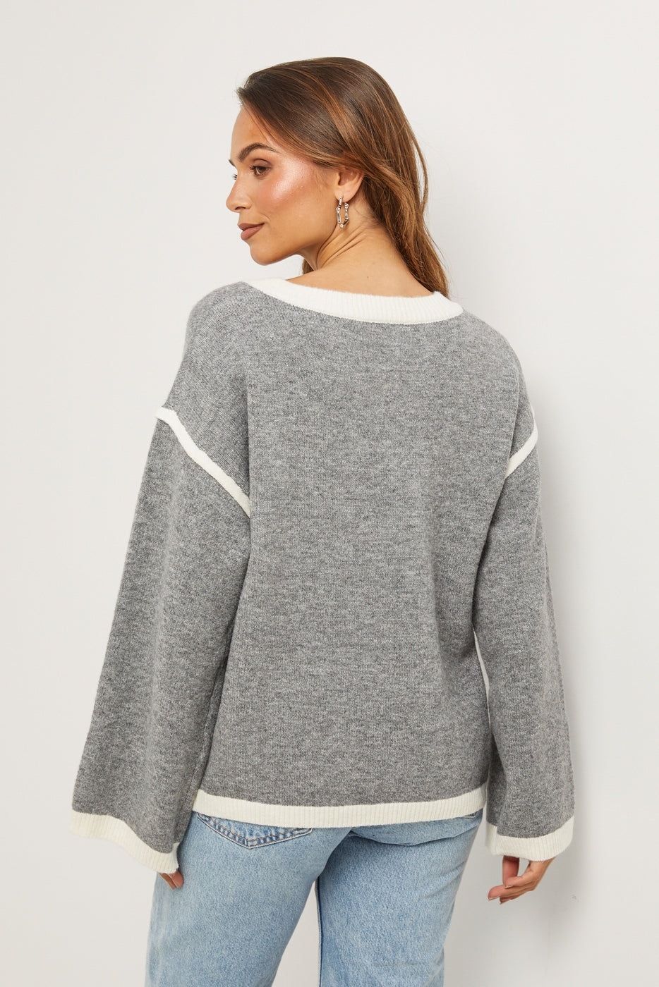 Pull - Gris/Blanc