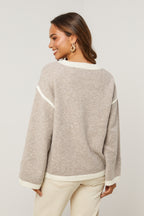 Jersey - Taupe/Blanco