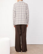 Chemise Eren Manches Longues - Gris Clair/Écru - Homme