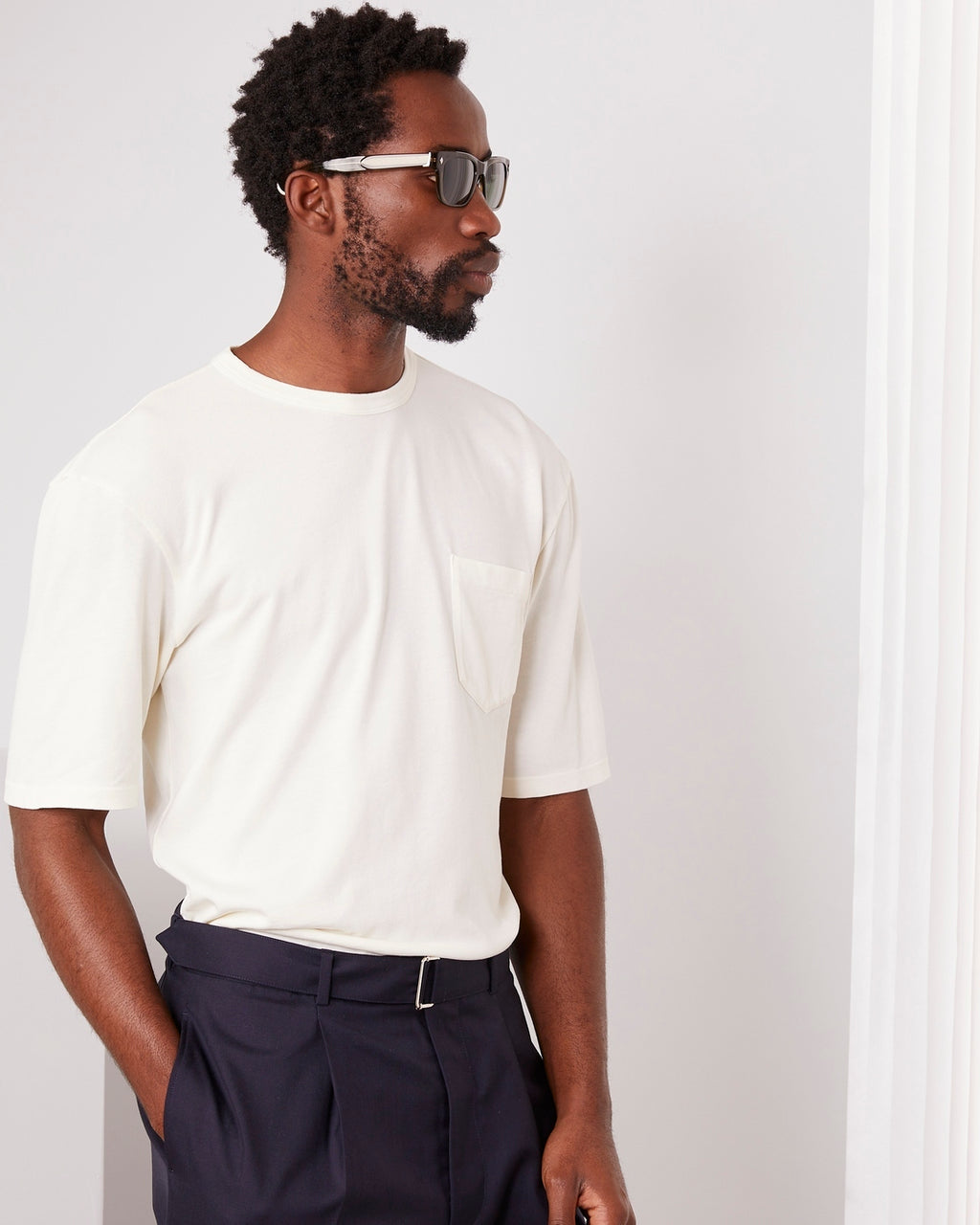 T-Shirt Benny Poche - Crème - Homme