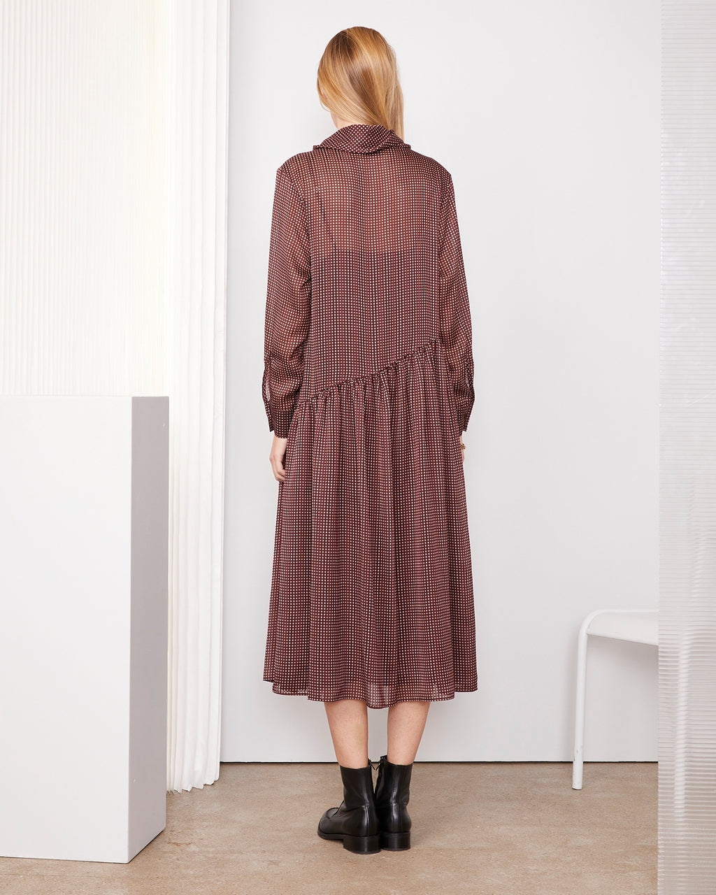 Robe Adria - Lie De Vin/Bordeaux/Écru - Femme