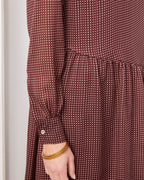 Robe Adria - Lie De Vin/Bordeaux/Écru - Femme