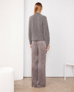 Pull Manola Avec Écharpe - Anthracite Chiné - Femme