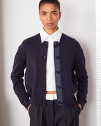 Cardigan Sirine Col Rond - Bleu Marine - Femme