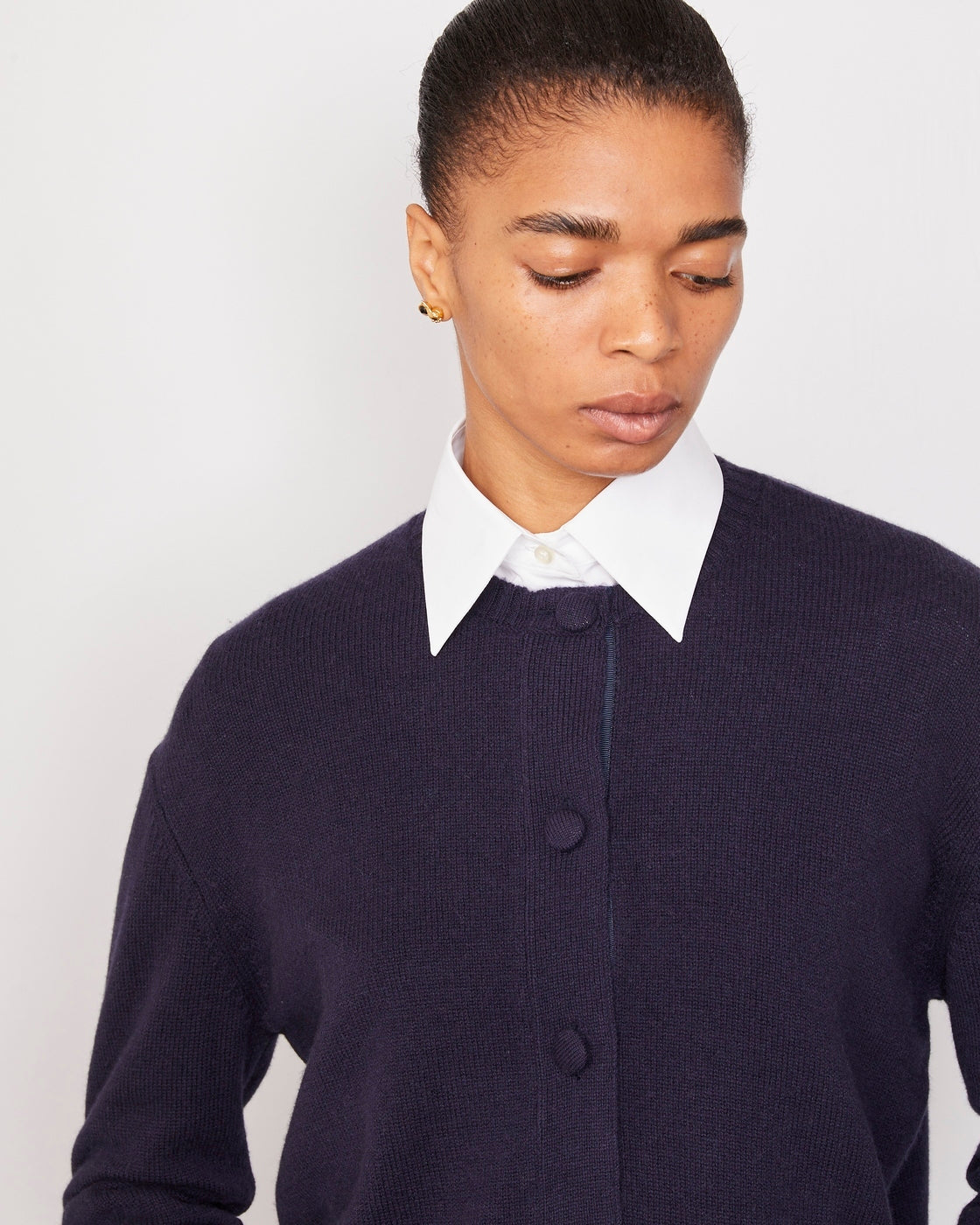 Cardigan Sirine Col Rond - Bleu Marine - Femme