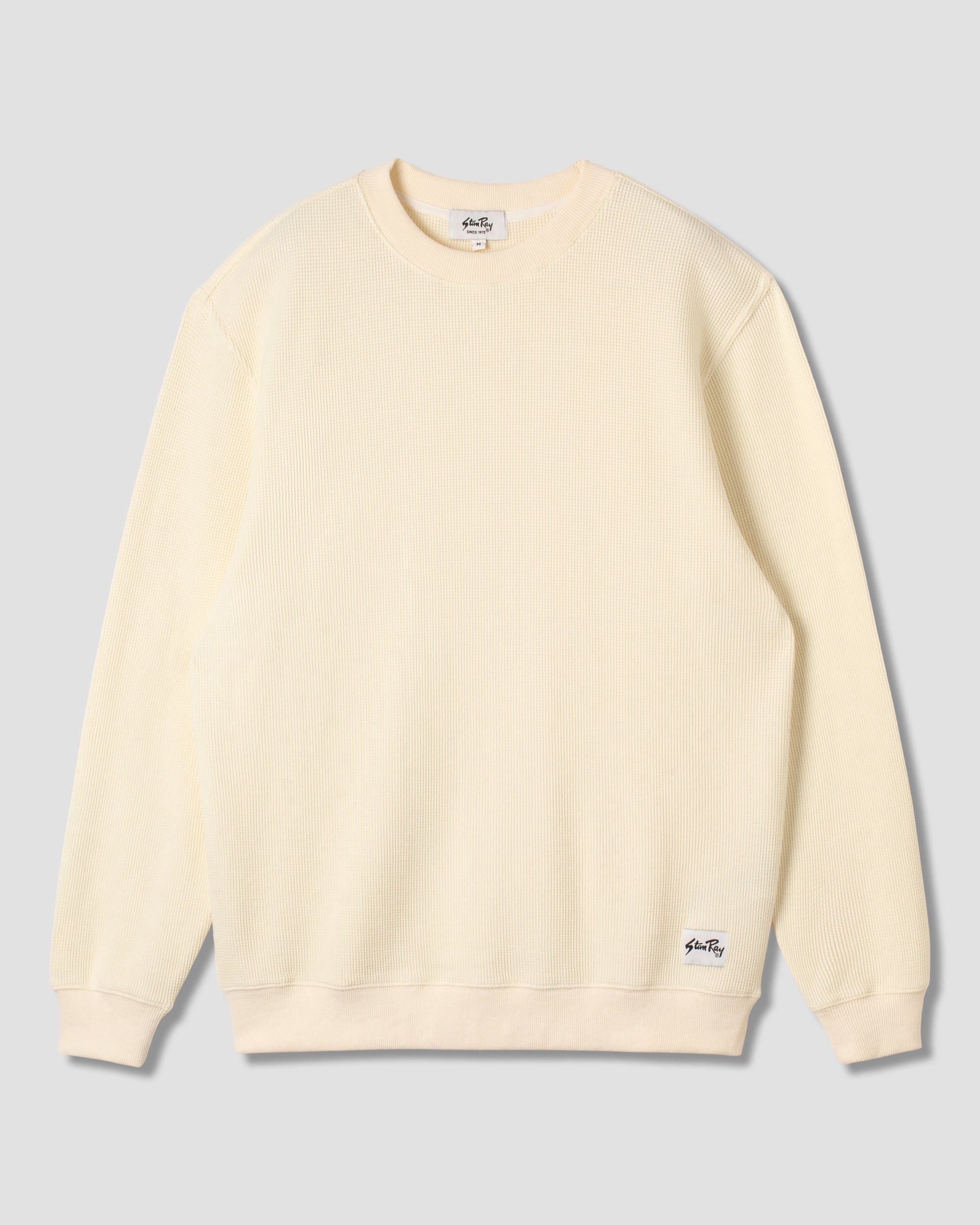 Waffle Long Sleeve Crew - Natural
