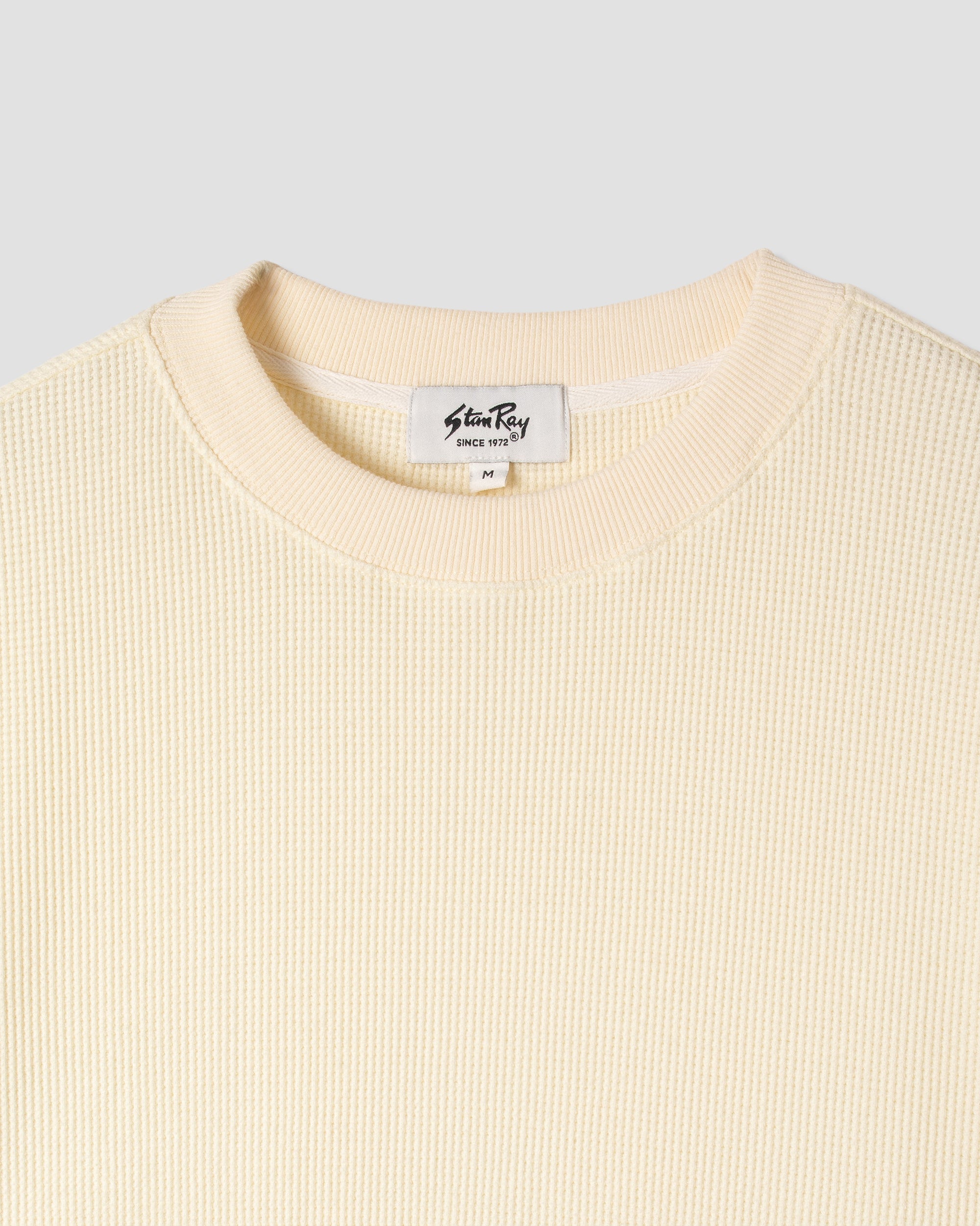 Waffle Long Sleeve Crew - Natural