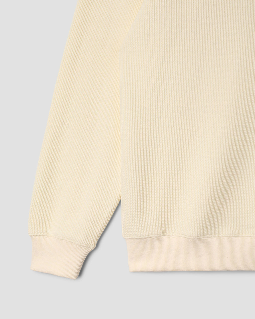 Waffle Long Sleeve Crew - Natural