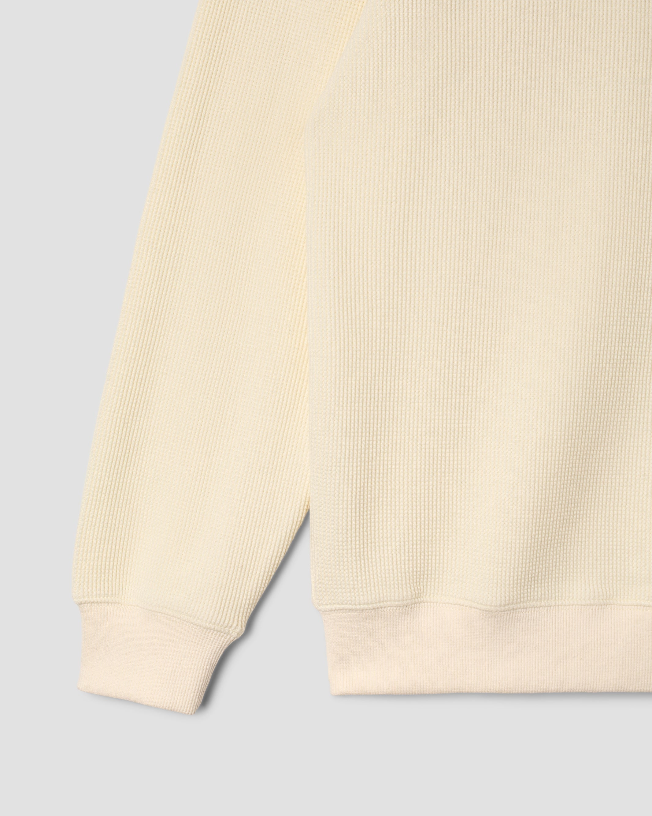 Waffle Long Sleeve Crew - Natural