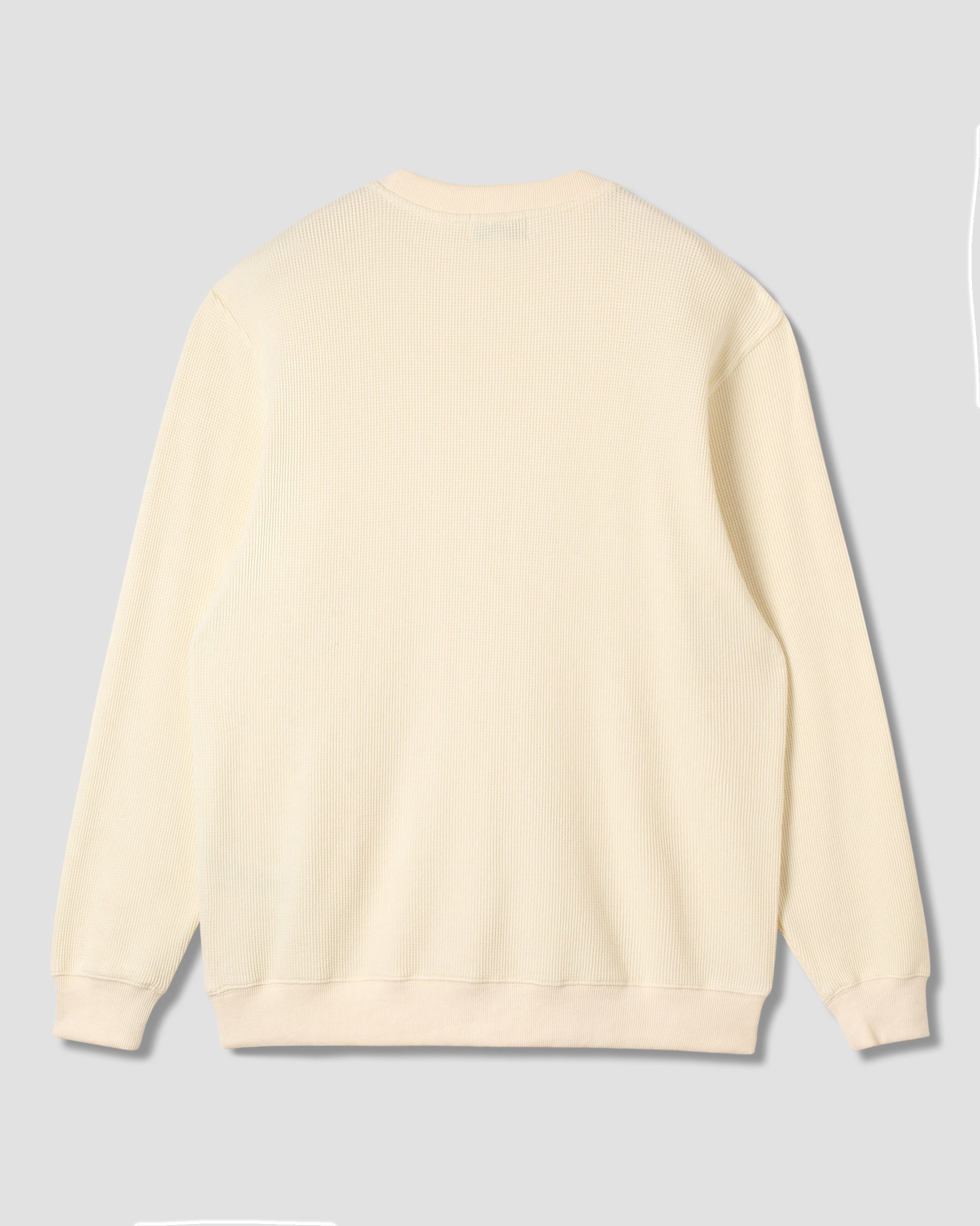 Waffle Long Sleeve Crew - Natural