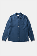 Chemise Waffle Denim Plain Stonewash