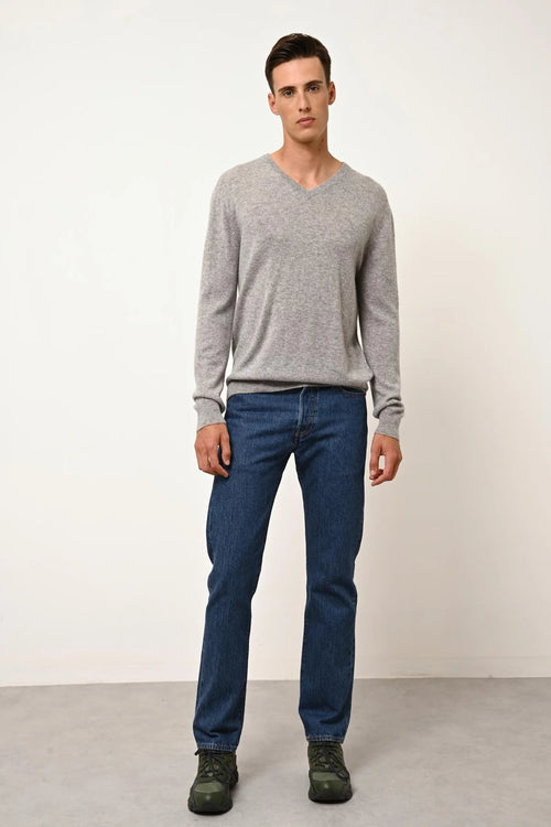 Pull Col V - Walt - Nuage Chiné