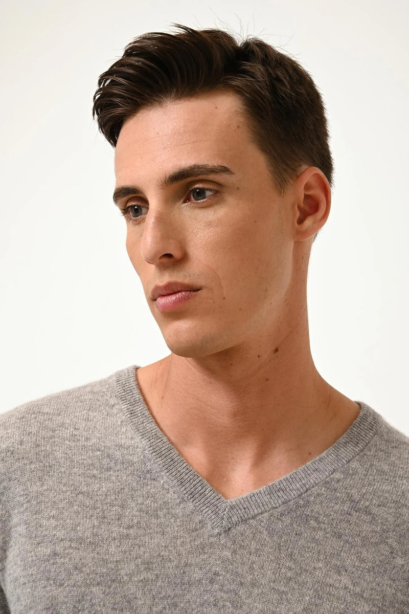 Pull Col V - Walt - Nuage Chiné