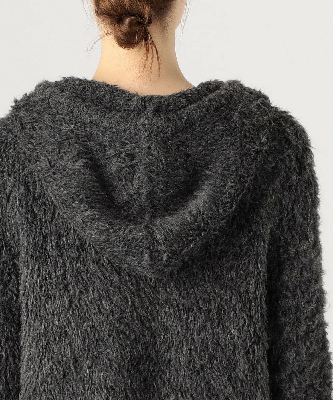 James Perse - Sudadera con capucha de lana sherpa - Antracita - Mujer