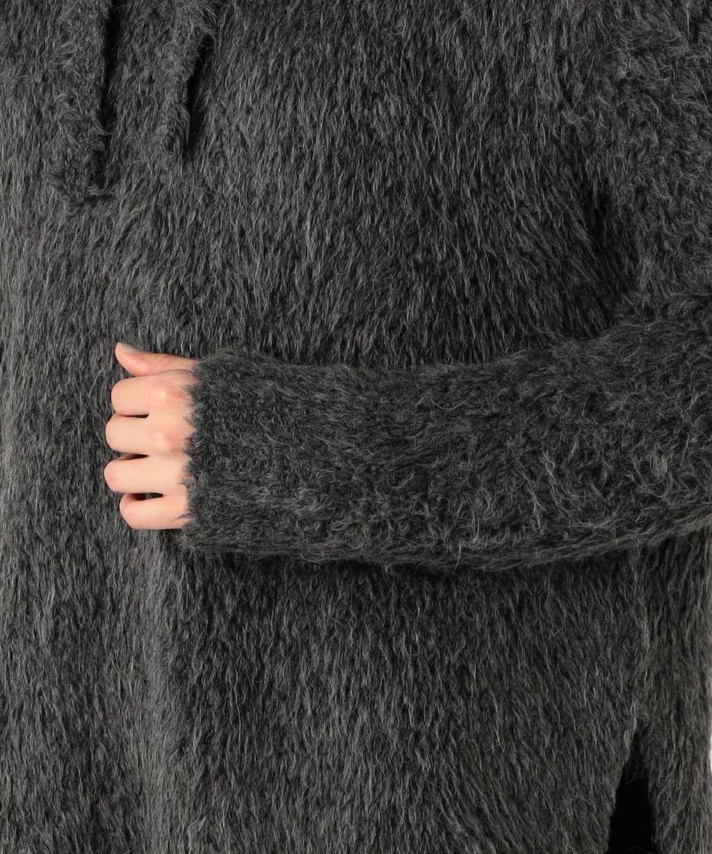 James Perse - Sudadera con capucha de lana sherpa - Antracita - Mujer