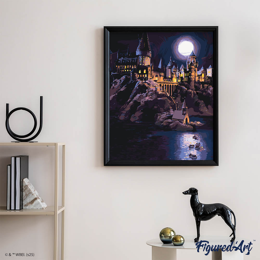 Peinture Par Numéros - Harry Potter - Château De Poudlard La Nuit