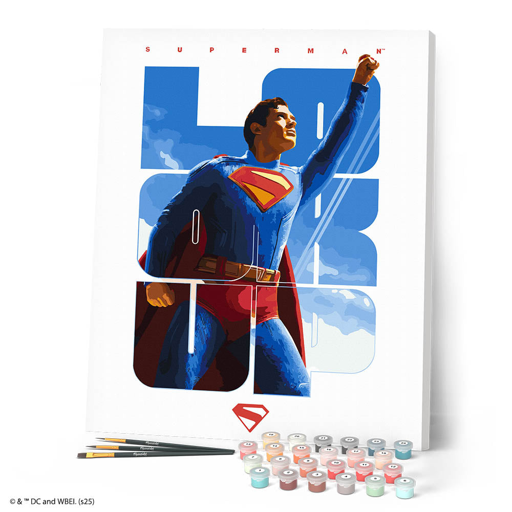 Paint By Numbers - Superman Looking Up Poster