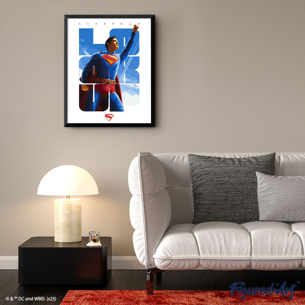 Paint By Numbers - Superman Looking Up Poster
