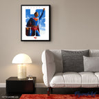 Paint By Numbers - Superman Looking Up Poster