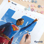 Paint By Numbers - Superman Looking Up Poster