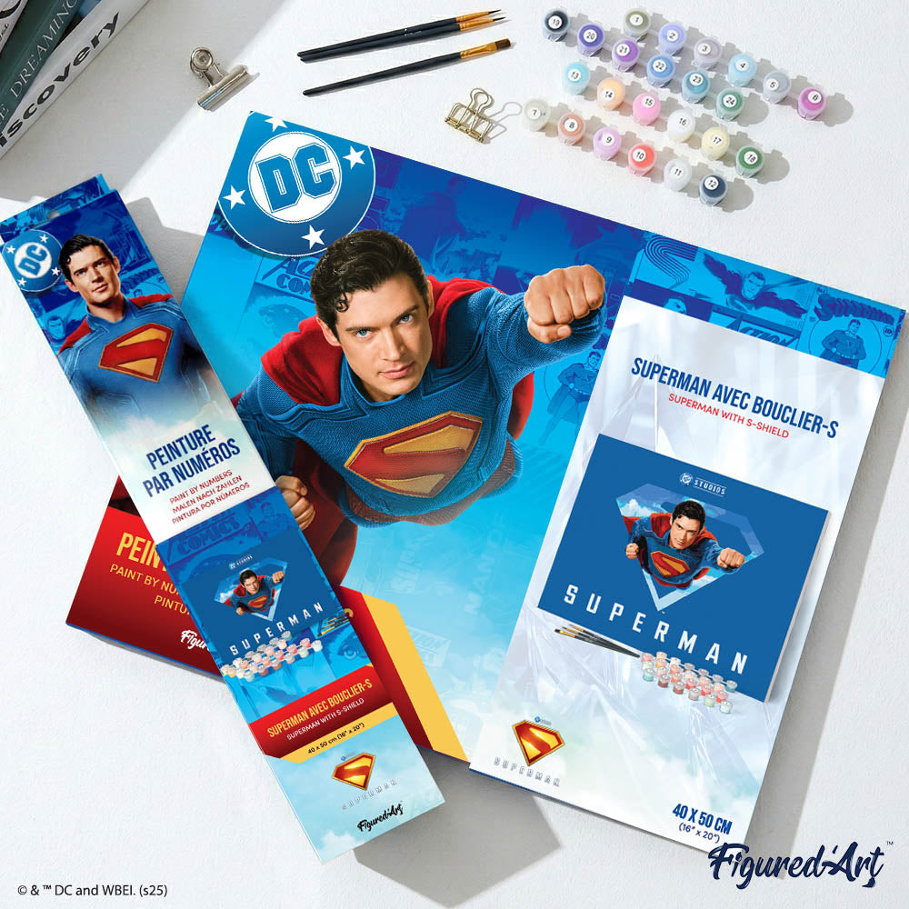 Peinture Par Numéros - Superman Avec Bouclier-S