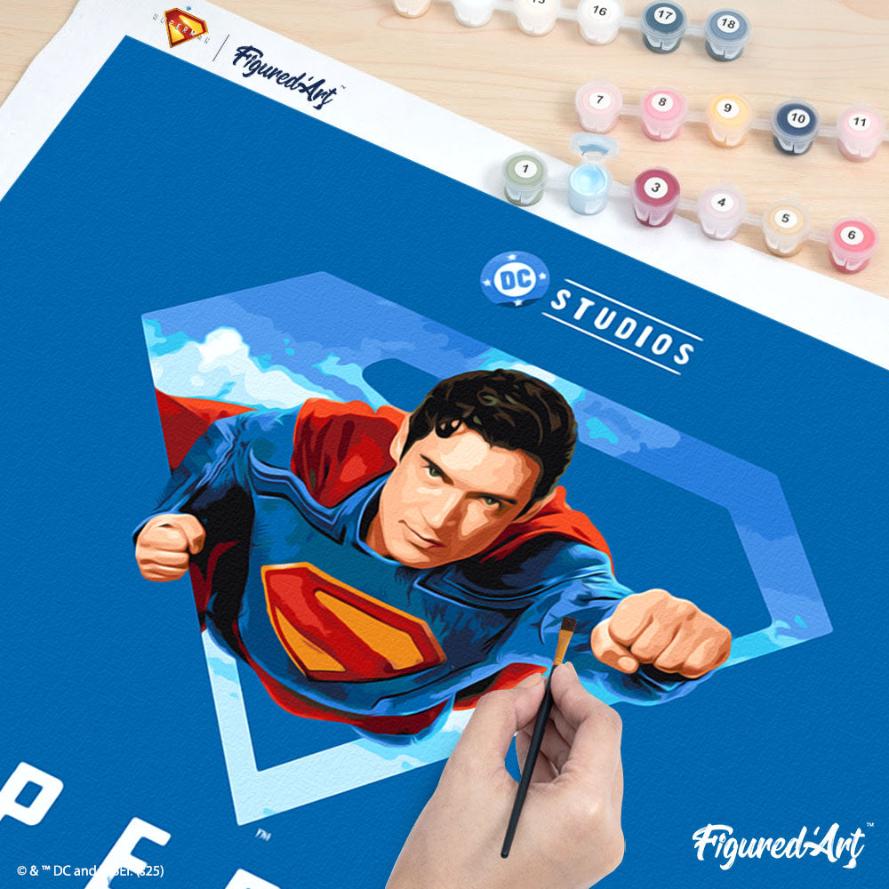 Peinture Par Numéros - Superman Avec Bouclier-S