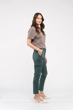 Pantalon Cargo Eucalyptus Gabardine - Vert Forêt - Femme