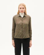 Blusa brown diagonal stripes Kati sostenible-1