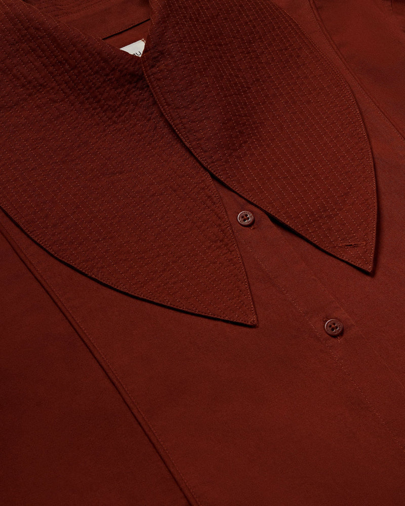 Blusa marrón Georgia sostenible-silueta-3