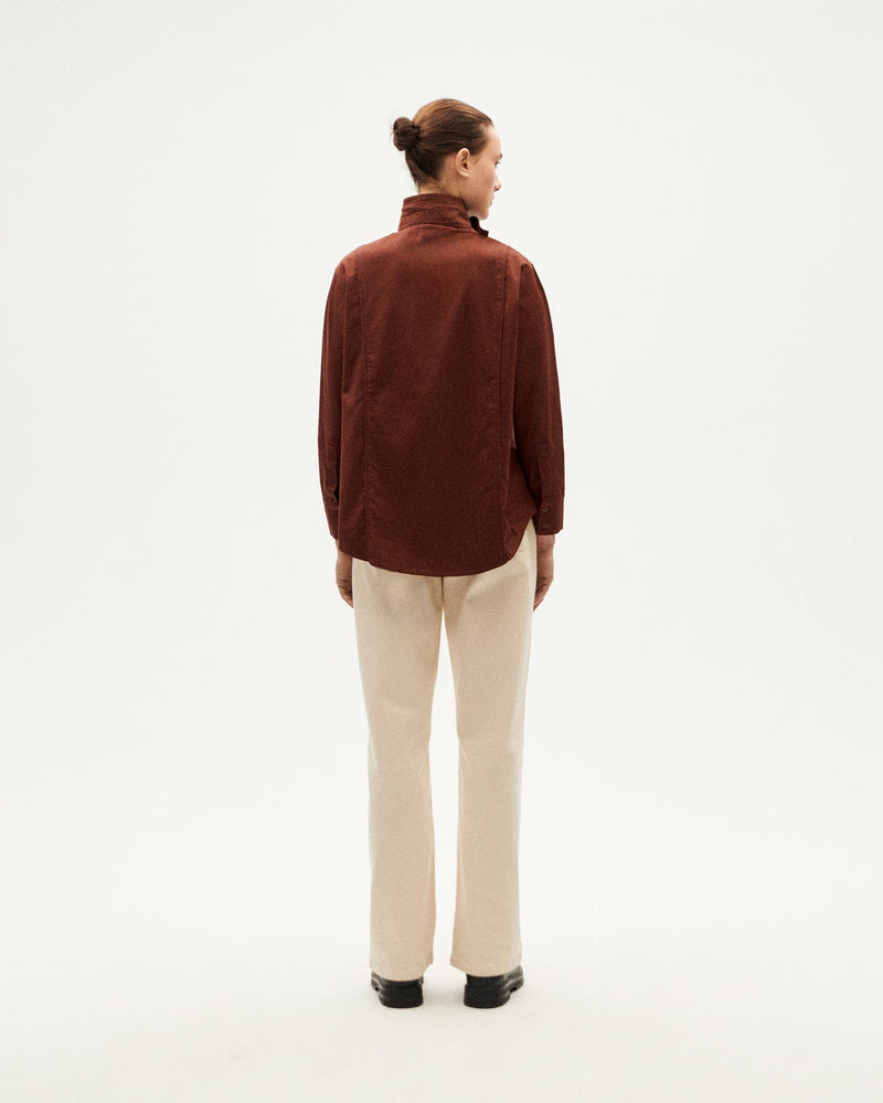 Blusa marrón Georgia sostenible-5