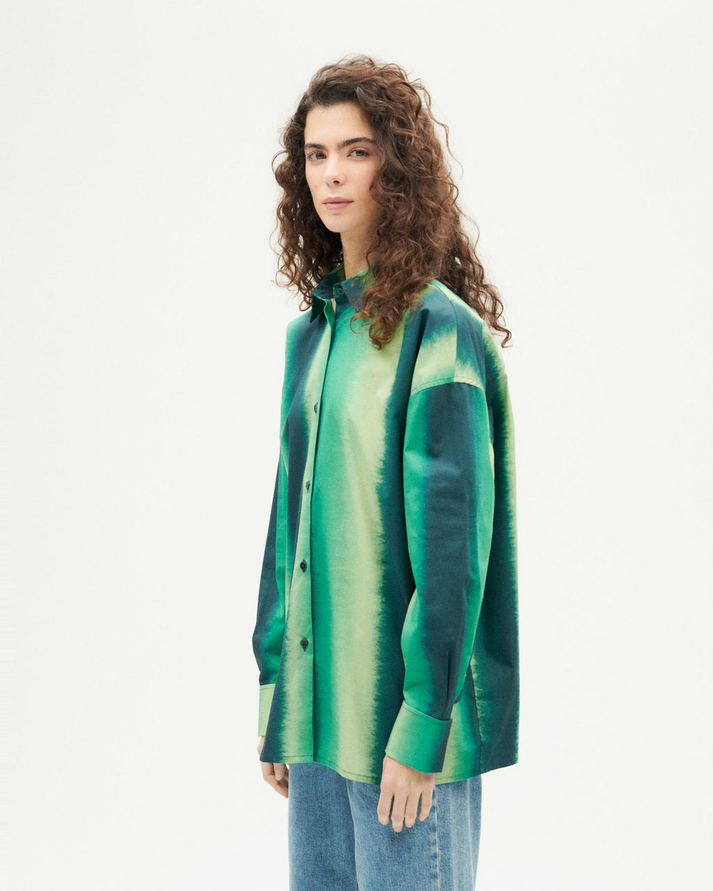Blusa verde water Juana sostenible-4