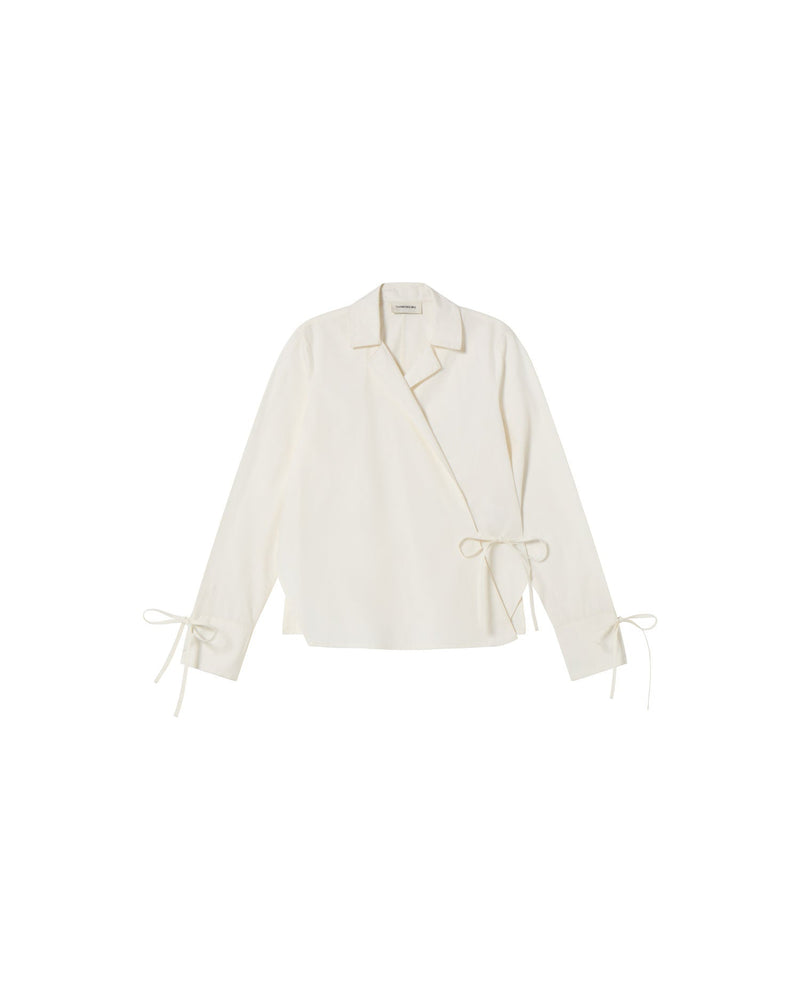 Blusa blanca Lenie sostenible - silueta 1
