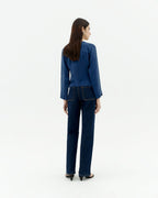 Briana sustainable cupro blue blouse-4
