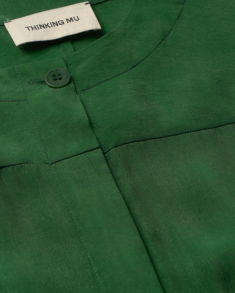 Blusa verde cupro Briana sostenible - silueta 2