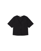 Blusa negra hemp Libelula sostenible - silueta 1