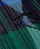 Blusa multicolor plisada Marina sostenible  - silueta 2