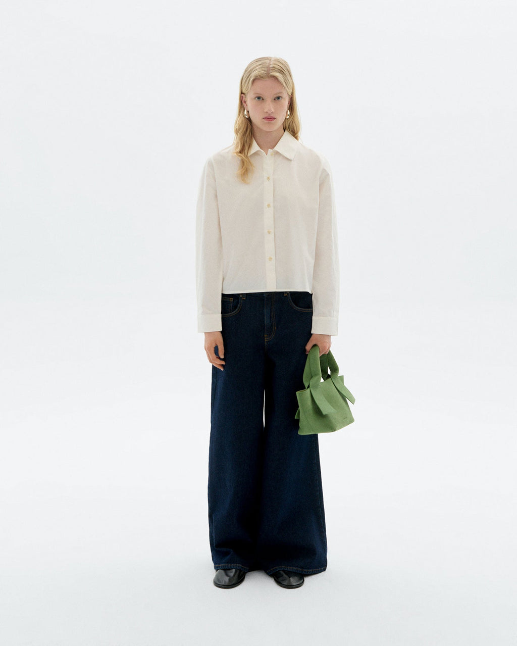 Blusa poplin blanca Duna sostenible - 2